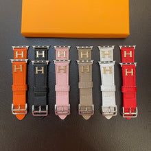 Load image into Gallery viewer, Genuine Pattern Leather Apple Watch Strap