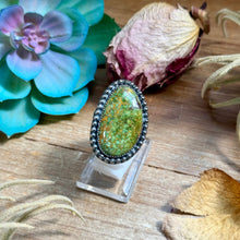Load image into Gallery viewer, Mj Ring - Sterling Silver Green Turquoise Adjustable
