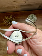 Load image into Gallery viewer, Cuff Bracelet- White Buffalo and Sterling silver