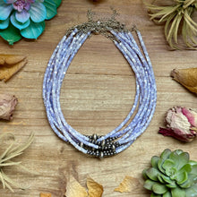 Load image into Gallery viewer, Purple Shell Necklace –  15"