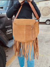 Load image into Gallery viewer, Suede Leather Boot Stitch Crossbody
