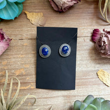Load image into Gallery viewer, 40 - Sterling Silver Lapis Lazuli Stud Earrings by Shay Pfeiffer