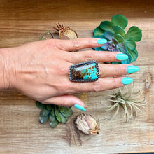 Load image into Gallery viewer, MJ Ring Trapezoid Turquoise Sterling Silver