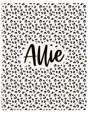 Load image into Gallery viewer, Allie Leopard Personalized Minky Blanket