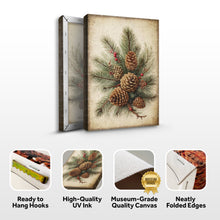 Load image into Gallery viewer, Vintage Winter Pine Cone Christmas Wall Art III