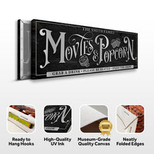Load image into Gallery viewer, Personalized Movies &amp; Popcorn Sign