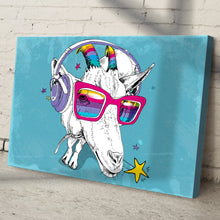 Load image into Gallery viewer, Rainbow Cool Goat Canvas Wall Art