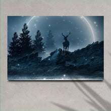 Load image into Gallery viewer, Midnight Deer Canvas Wall Art