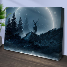 Load image into Gallery viewer, Midnight Deer Canvas Wall Art