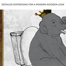 Load image into Gallery viewer, King Elephant On Toilet Canvas Wall Art