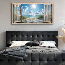 Load image into Gallery viewer, Morning Beach Window Scenery Wall Art