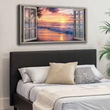 Load image into Gallery viewer, Sunset Beach Window Scenery Wall Art