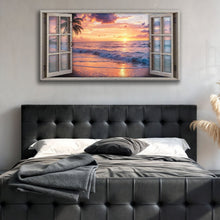 Load image into Gallery viewer, Sunset Beach Window Scenery Wall Art