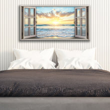 Load image into Gallery viewer, Sunrise Beach Window Scenery Wall Art