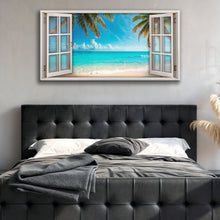 Load image into Gallery viewer, Coconut Palm Beach Window Scenery Wall Art