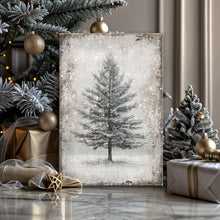 Load image into Gallery viewer, Vintage Christmas Tree Wall Art with Free Christmas Recipe Book