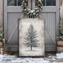 Load image into Gallery viewer, Vintage Christmas Tree Wall Art with Free Christmas Recipe Book