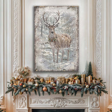 Load image into Gallery viewer, Vintage Winter Deer Christmas Wall Art III