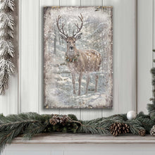 Load image into Gallery viewer, Vintage Winter Deer Christmas Wall Art III