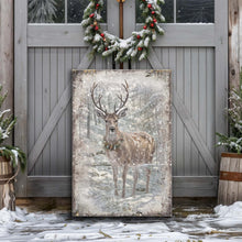 Load image into Gallery viewer, Vintage Winter Deer Christmas Wall Art III