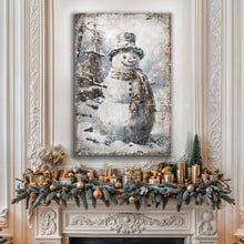 Load image into Gallery viewer, Vintage Snowman Christmas Wall Art II