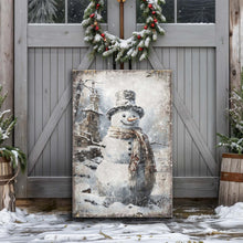 Load image into Gallery viewer, Vintage Snowman Christmas Wall Art II