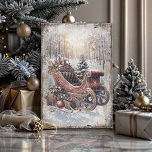 Load image into Gallery viewer, Vintage Christmas Sleigh Sled Wall Art