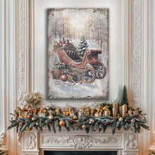 Load image into Gallery viewer, Vintage Christmas Sleigh Sled Wall Art