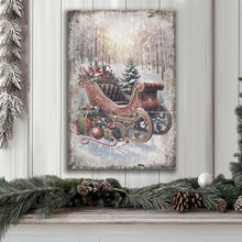 Load image into Gallery viewer, Vintage Christmas Sleigh Sled Wall Art