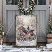 Load image into Gallery viewer, Vintage Christmas Sleigh Sled Wall Art