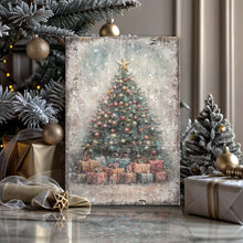 Load image into Gallery viewer, Vintage Christmas Tree With Gifts Wall Art