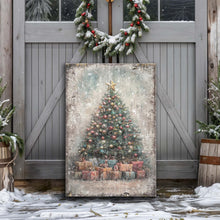 Load image into Gallery viewer, Vintage Christmas Tree With Gifts Wall Art