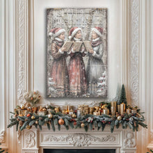 Load image into Gallery viewer, Vintage Christmas Carolers Wall Art