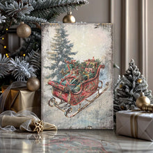 Load image into Gallery viewer, Vintage Christmas Sleigh Sled Wall Art II