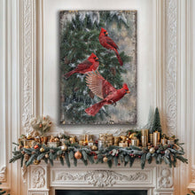 Load image into Gallery viewer, Vintage Cardinal Christmas Wall Art II
