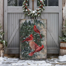 Load image into Gallery viewer, Vintage Cardinal Christmas Wall Art II