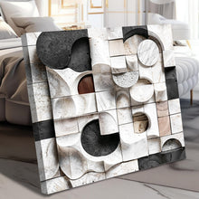 Load image into Gallery viewer, Abstract Black &amp; White Wall Sculpture Wall Art