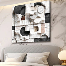 Load image into Gallery viewer, Abstract Black &amp; White Wall Sculpture Wall Art