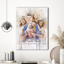 Load image into Gallery viewer, Watercolor Family Portrait Sign