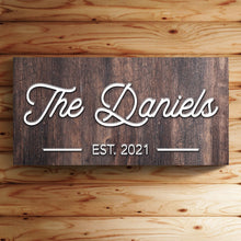 Load image into Gallery viewer, Family Name Sign IV