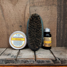 Load image into Gallery viewer, Beard-Pro Gift Set with Hard Wired Beard Oil, Balm, &amp; Brush