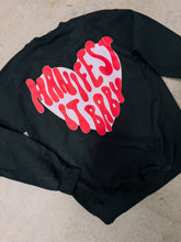 Load image into Gallery viewer, Manifest It, Baby – Black Hanes Crewneck (Front &amp; Back Print)