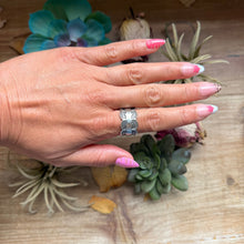 Load image into Gallery viewer, 145-152 Sterling Silver Hand Milled Stamped Scalloped Edge Ring by Jason Ogg