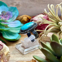 Load image into Gallery viewer, MJ Ring - Turquoise Oval Adjustable Ring