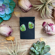Load image into Gallery viewer, 17 - Sterling Silver Sonoran Turquoise Stud Earrings by Jason Ogg