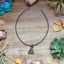 Load image into Gallery viewer, FREE Sterling Silver Pearl Necklace + MJ Triangle Royston Turquoise Pendant
