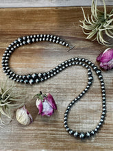 Load image into Gallery viewer, NFR Collection Necklace – Graduated Sterling Silver Pearls 8mm to 14mm  46.5"