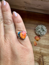 Load image into Gallery viewer, Heart Ring - Size 6 1/2 -Dahlia ring and sterling silver
