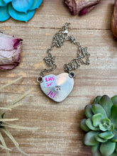 Load image into Gallery viewer, 101 - Sterling Silver Kingman Turquoise Heart Bar Necklace by Jason Ogg