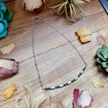 Load image into Gallery viewer, Sterling Silver Pearl &amp; Torpedo Paperclip Necklace